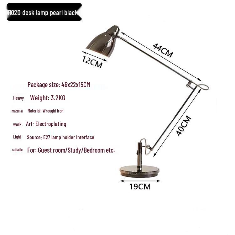 Premium Long Arm Desk Lamp - Minimalist Eye-Protection Office & Reading Floor Light