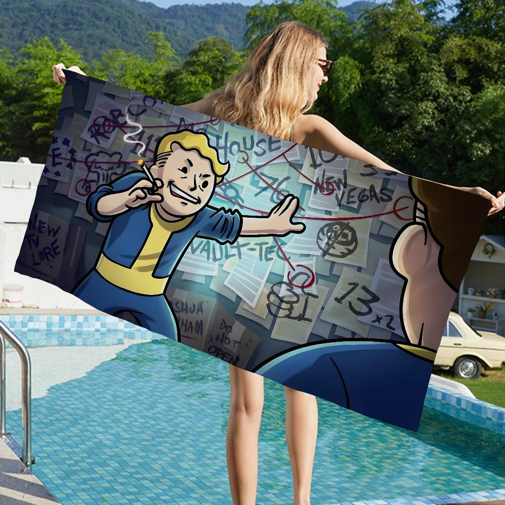 Game F-Fallouts Anime Microfiber Beach Towel Absorbent Quick dry Soft Yoga Swimming Resort Mountain Climbing Towel