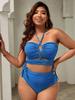 Sexy Bikini Set Plus Size Swimwear Women 2025 Beachwear Bathing Suit Woman Swimsuit Two-Piece Swimming Suit Big Size Monokini