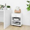 VidaXL Cabinet On Wheels White 46x36x59 Cm Chipboard