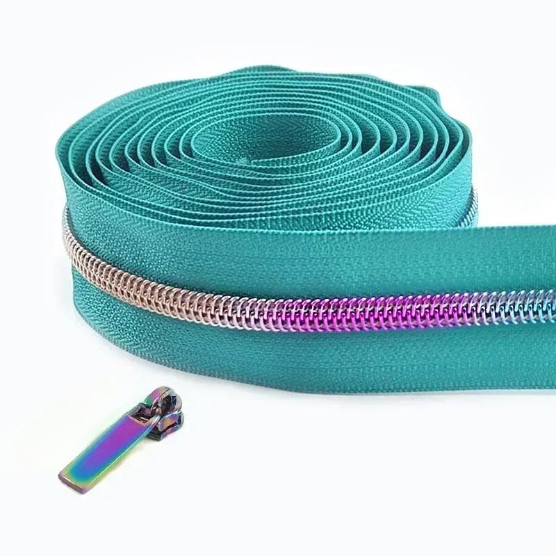 1/2/3/4/5 метров 5# нейлоновые молниевые ленты со слайдерами спиральные молнии сумка кошелек карман пуллеры для молний головка набор для ремонта швейные аксессуары