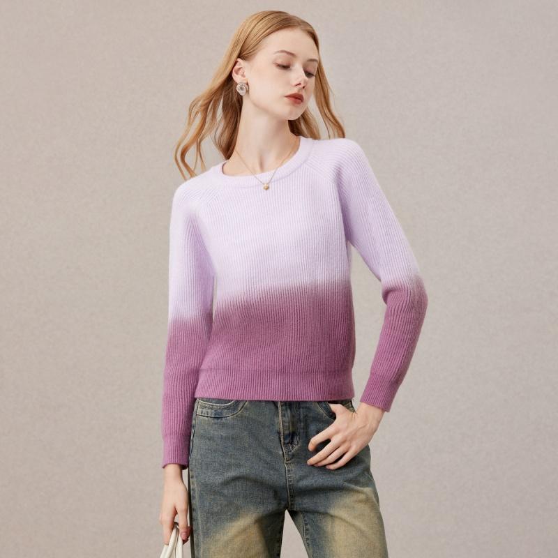 [Classic Versatile Gradient Sweater] Women's 25 Year Winter Season Style Commuting Leisure Look Slimming Knitted Top