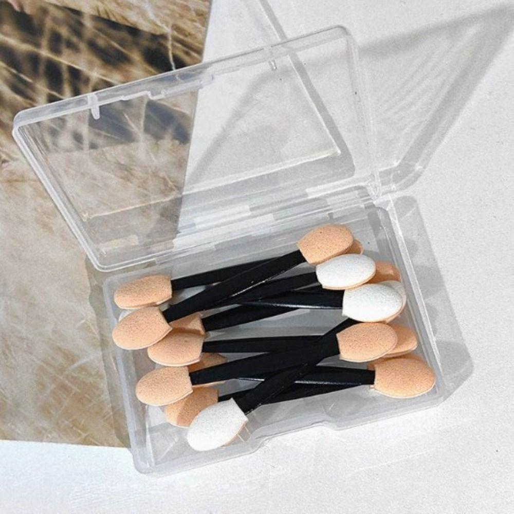 10pcs Multicolors Eyeshadow Stick Brush Double Sided Disposable Eyeshadow Brush Beauty Kit Brush