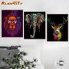 Frameless DIY Paint By Number Kit Color Animals Wall Art Picture Canvas Painitng Handpainted For Artwork 40x50CM