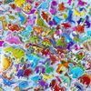 8Sheets/set Q Dinosaurs  Rewards Sticker Puffy Bubble Toys Stickers