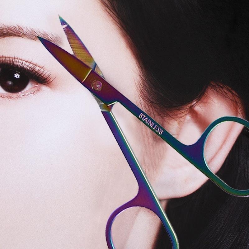 Hot Rainbow Schaar Wenkbrauw Manicure Kleurrijke Schaar Cutter Nail Make Tool Vrouw Lady DIY Mankeup Mode Apparatuur