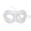 Halloween props, masquerade black half-face mask, adult-sized, white, thickened eye mask, men's retro Christmas accessories