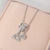 Титановая сталь циркон ожерелье женское старшее личность универсальный темперамент микро-инкрустация кулон ювелирные изделия