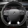 Кожаный чехол на руль автомобиля из микрофибры для Citroen C3-XR C4 Sega C4L Elysee DS3 DS4 DS5 DS6 DS7 DS9 Auto