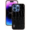 ABEEL For iPhone 16 Pro Max Case Electroplating Edge Crocodile Texture Genuine Cow Leather Back Phone Cover