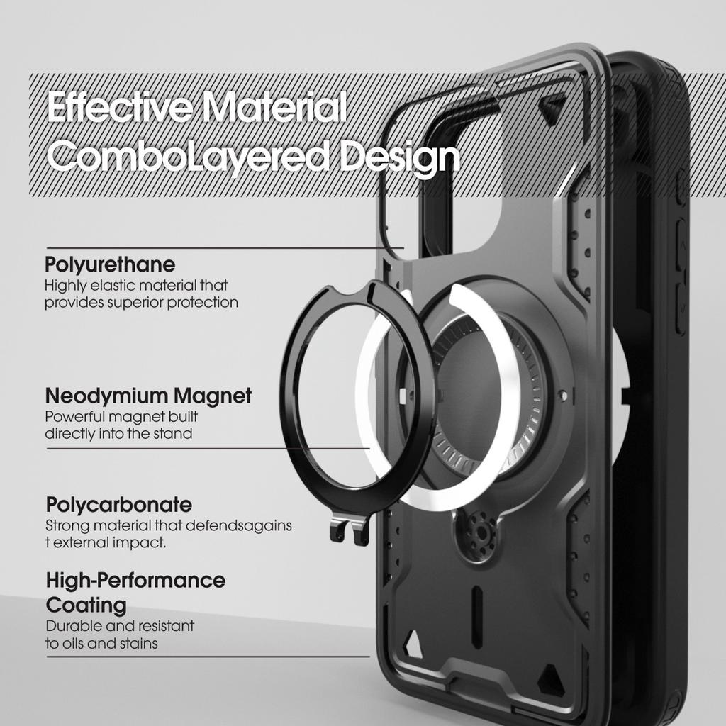 IBMRS for iPhone 13 Pro Case [6.1 Inch] Magnetic Shockproof with Stand & Lanyard | IBMRS Compatible Military Drop Tested