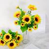 Искусственный Подсолнух 13 Голов Реалистичный Искусственный Шелковый Цветок Дом Офис Свадебная Вечеринка Настольное Украшение Центральный Элемент Композиции Внутренний Наружный Искусственный Цветущий Декор