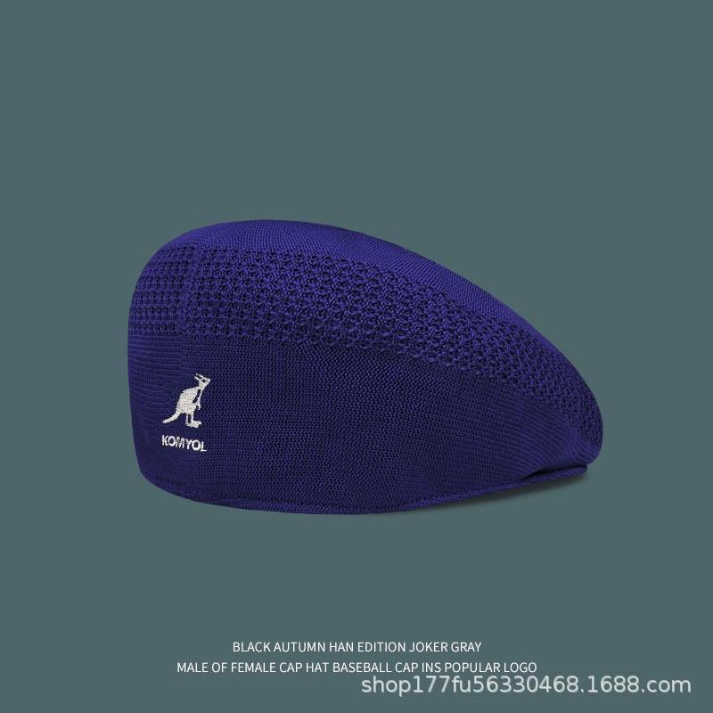 Берет из шерсти кенгуру женский ретро модная шляпа осень и зима берет художника британская сетчатая шляпа-бутон