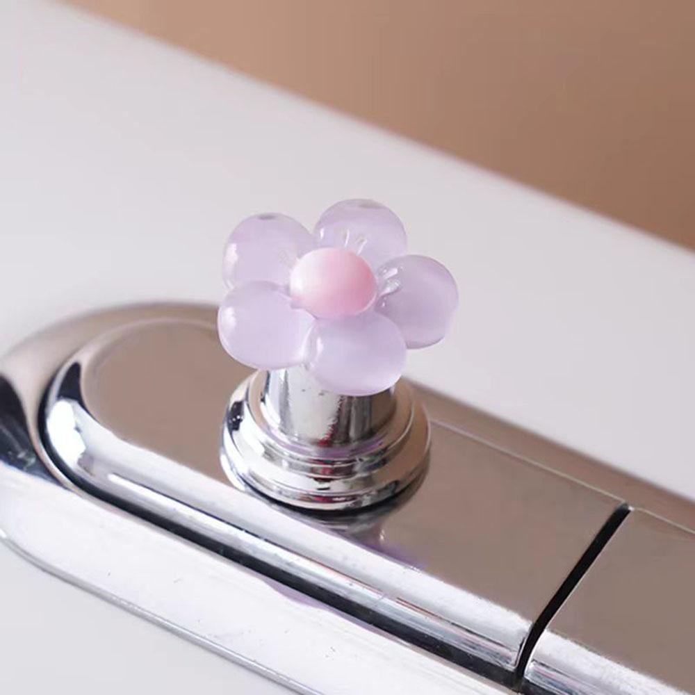 Flower Shaped Toilet Press Button Toilet Water Tank Button Auxiliary Devi Button Flush Lift Cover Home Bathroom Supplies