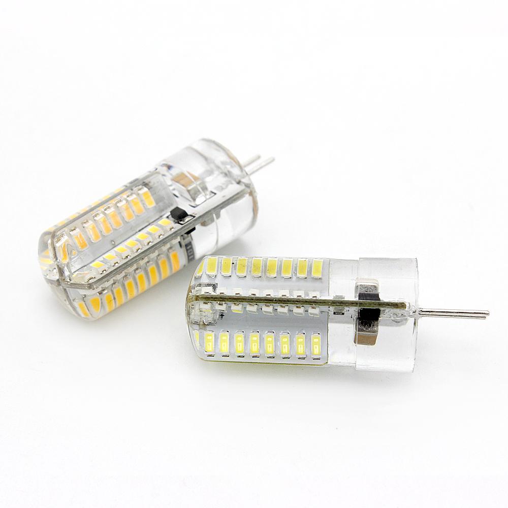 10pcs/lot Silicone G4 3W 220V LED Light Bulb 64leds SMD 3014 Warm/Cold White Lights Replace 20W 30W Halogen Lamp For Home Indoor Chandelier