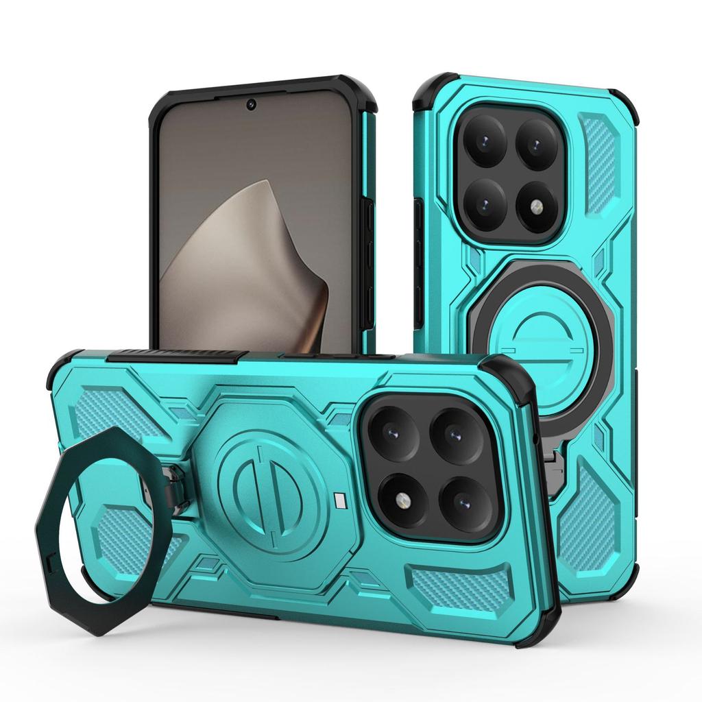 Xiaomi Redmi 15C 5G/4G (173.16*81.07*8.2mm) Magnetic Ring Case 360° Rotatable [Military-Grade Drop Protection] + Metal Plate for MagSafe Phone Case