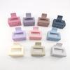 Simple Women Girls Small Hair Clip Matte Clear Jelly Color Rectangular Medium Hair Clip for Thick Hair Non-slip Hair Clip