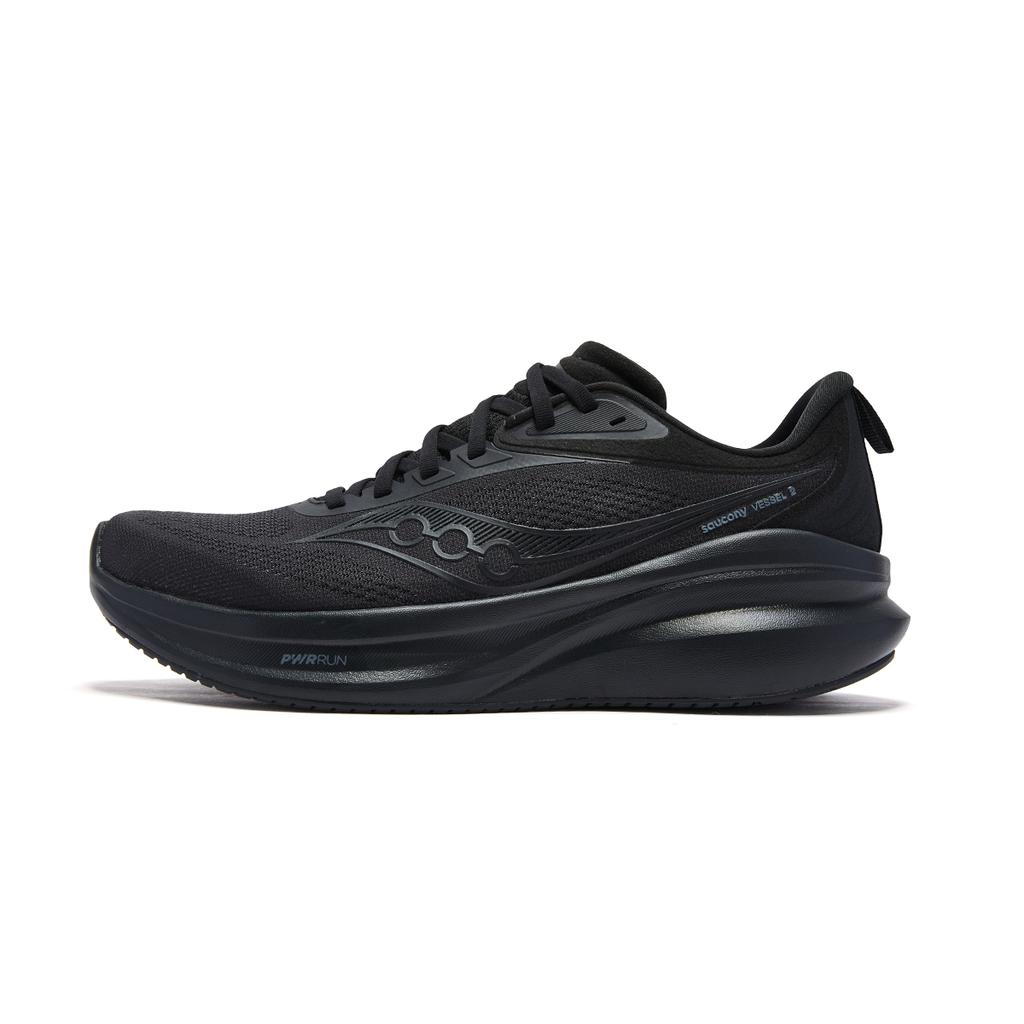 SAUCONY Vessel 2 Fashion Comfortable Slip Resistant Durable Low Top Running Shoes Unisex Running Shoes Black S28274-4