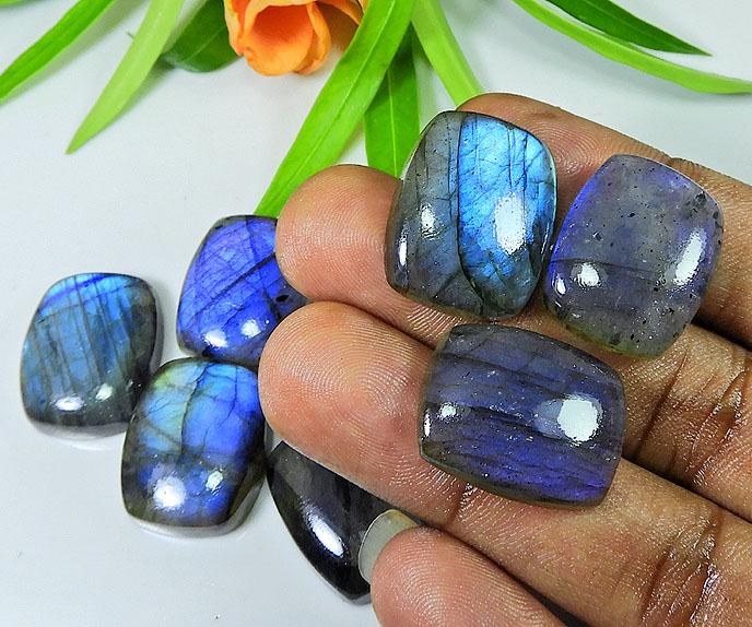 Радужный голубой лабрадорит восьмиугольный кабошон 17X22MM россыпью драгоценных камней 10 шт. Лот LM-1170