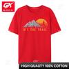Hit The Trail Runner Retro Style Vintage Running Unisexs Company Tops Tees Plain TShirt Printed on Custom Tshirts