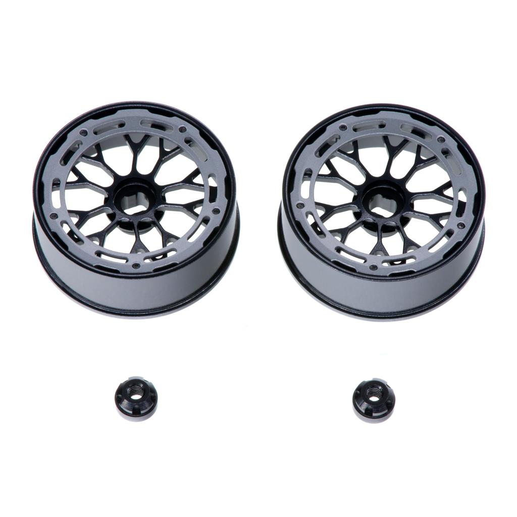 LS Studio Aluminum Wheels and Drift Tires of AL13 22MM Edge for Kyosho MRD ZERO and Scale RC Cars P.D. (Set 2) LS-WH-05 (Grey N+1) Mini-Z AWD/RWD