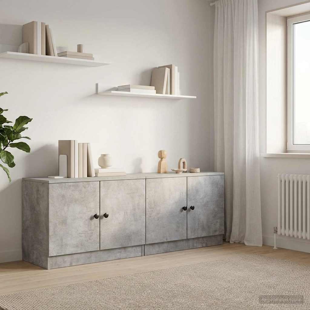 Under Bed Storage Cabinets for Loft Beds 2 pcs Concrete Grey 66 x 35 x 48 cm