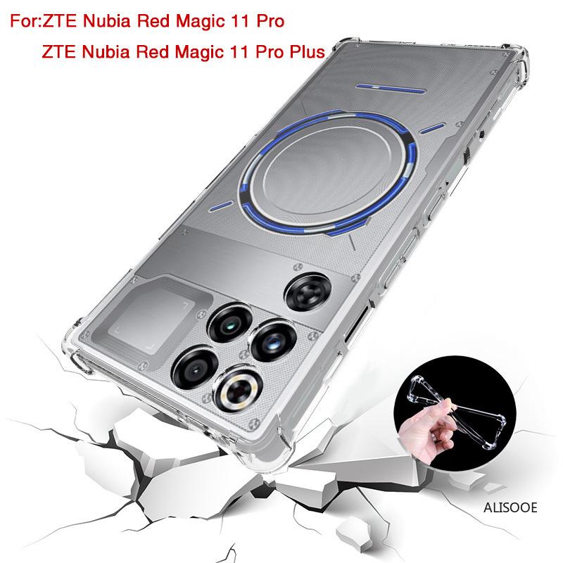 Прозрачный чехол для Nubia Red Magic 11 Pro Plus Чехол TPU Прозрачный Противоударный Защитный чехол для телефона Fundas Capa Coque