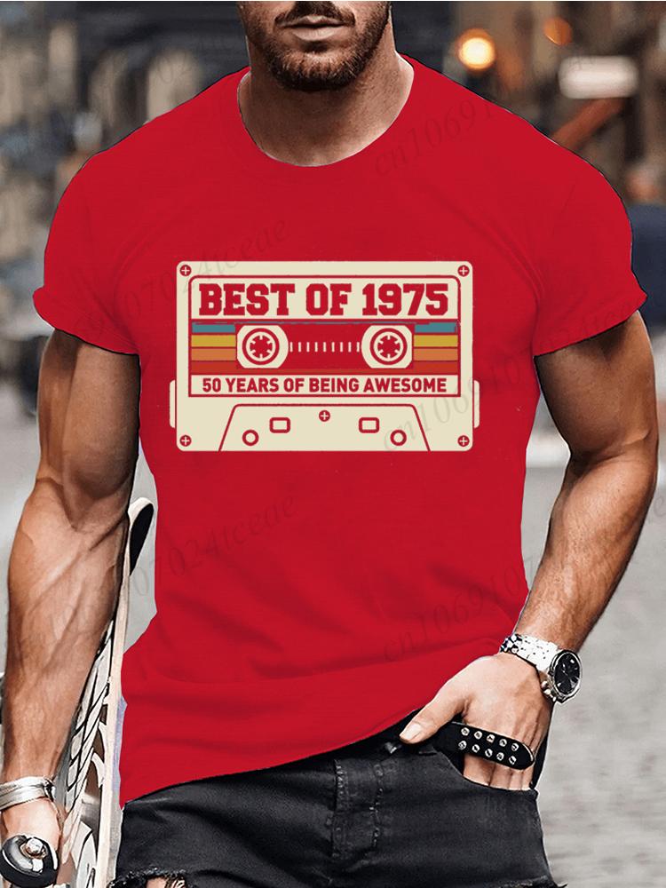 Best of 1975 50th Birthday Shirt, Retro 1975 Cassette T-shirts, Vintage 50th Birthday Gift for Women Men Tshirt, Party Tee Shirt