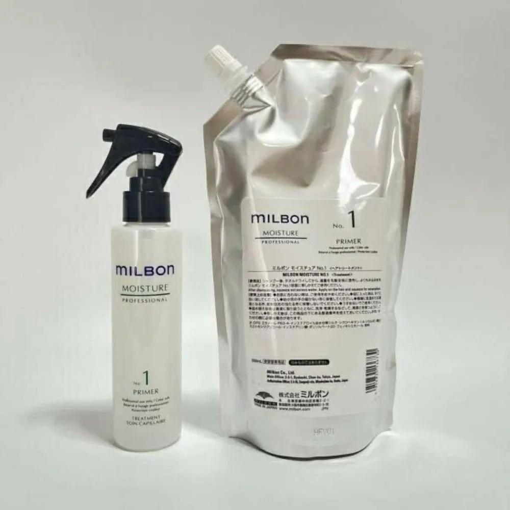 Milbon Moisture Replenishing No. 1 Primer 500ml (Includes Salon Treatment Refill Bottle)