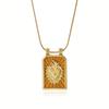 Best Selling Tarot Devil's Eye Necklace Color Oil Drip Craft Stainless Steel Gold Plated Non-Fading Clavicle Chain