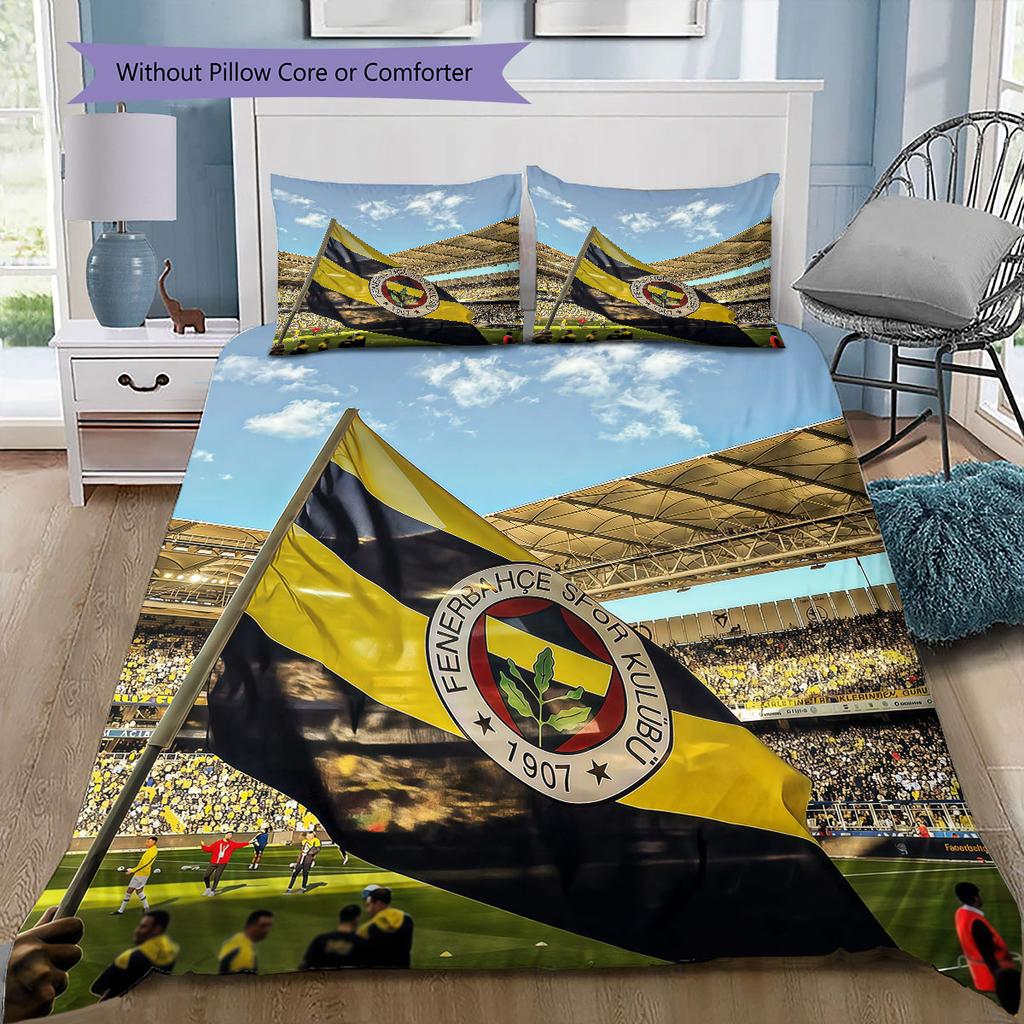 Fenerbahce Players Pattern Bedding Home Decoration Birthday Gift ( 1 duvet cover + 2 pillowcase, without core),fan merchandise.