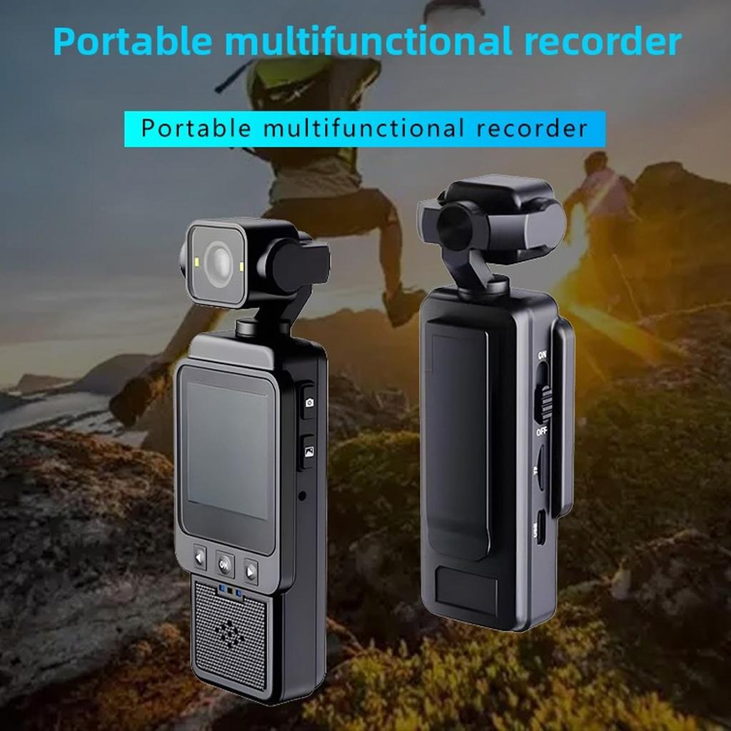 Elprico 1080p Vlog Camera with 270° Rotating Lens, Digital Stabilization, 1.53" Screen, Multi-Mount Camcorder for Outdoor Video