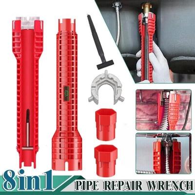 8 в 1 разводной ключ для раковины, сантехнический кран, гайка, гаечный ключ, инструмент для ванной комнаты, инструмент для установки сантехники, бытовое использование