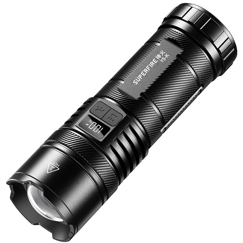 SupFire Y5-K 15W High-Power Long-Range Flashlight with Color Filters