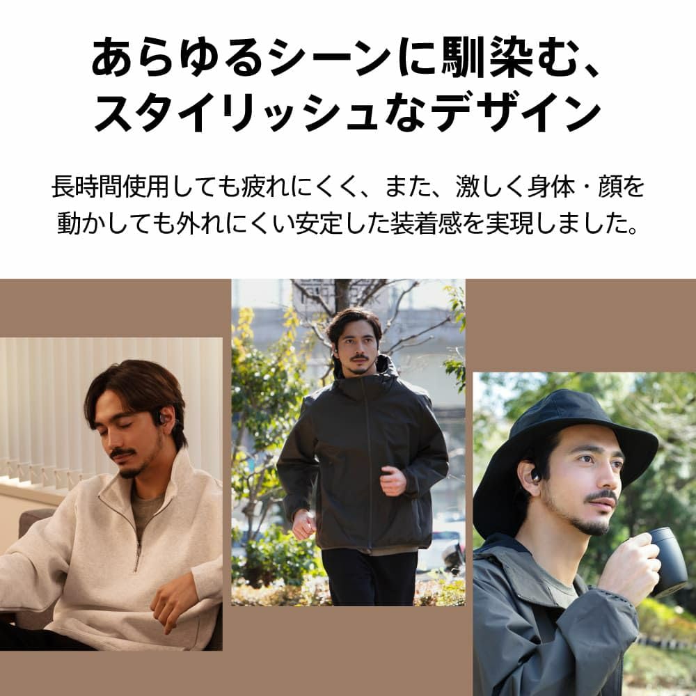 AVIOT Bone Conduction Headset with Boom Running Open Ear BA Bluetooth IPX5 12 Hours Long Playback Multipoint Sticker Included WB-E1M-GLE Microphone,