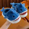 Children's Cotton Slippers Autumn and Winter Waterproof Home Indoor Non-slip Boy Cute Shark Pattern Baby Child Cotton Mop