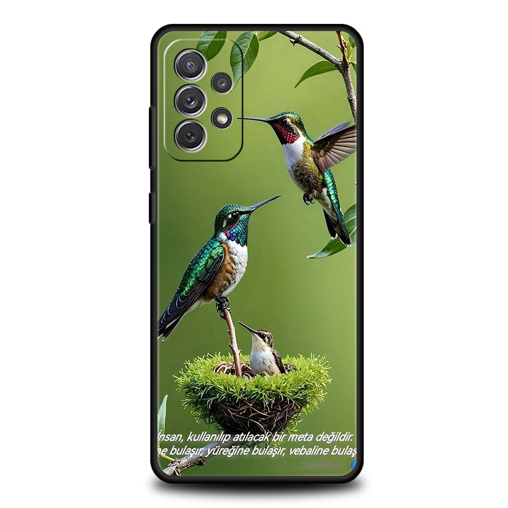 Чехол для телефона с колибри для Samsung Galaxy A15 A13 A51 A71 A41 A31 A21S A03S A05 A35 A32 A55 A23 A25 A33 A53 A73 5G