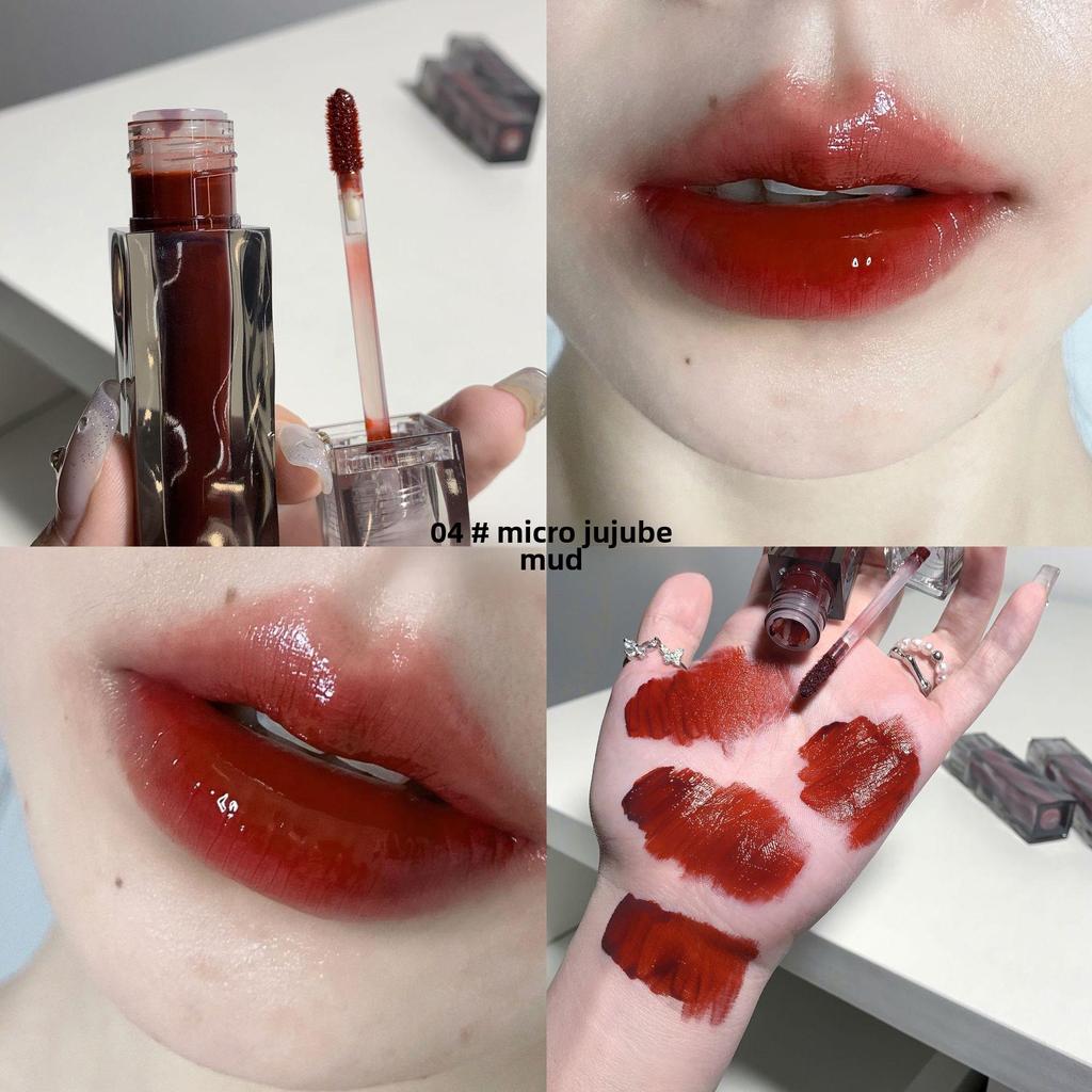 SHAQINUO Watery & Shiny Mirror Lip Glaze — увлажняющий, антипригарный, стеклянный блеск для губ