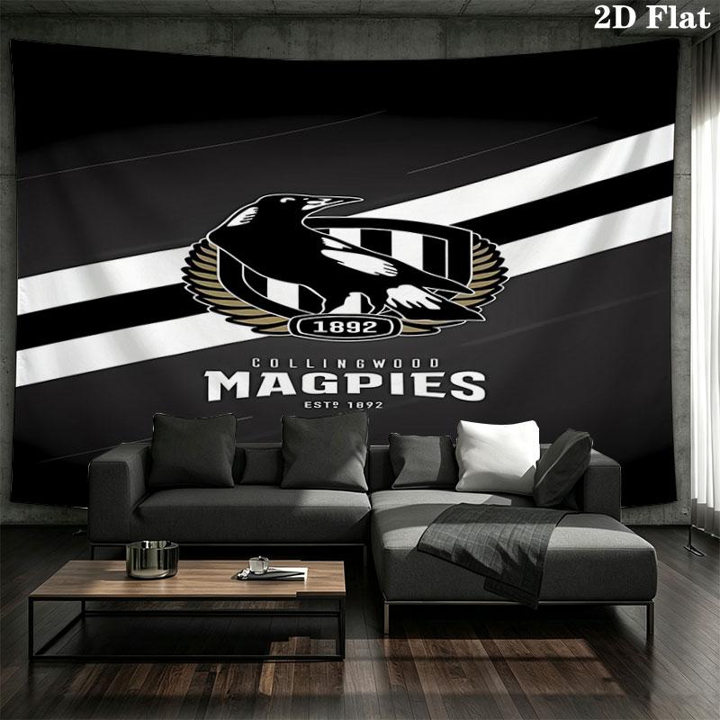 Collingwood Football Club Wall Tapestry Aesthetic Wall Hanging Printed Fabric Blanket Decorative Tapestries for Bedroom Living Room Home Decor