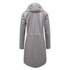 Women's Solid Colored Hooded Long Sleeved Trench Coat With Striped And Straight Tube Jacket