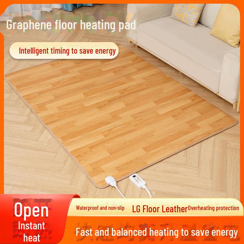 Graphene Crystal Electric Heating Mat for Floors - Ideal for Living Rooms and Yoga.