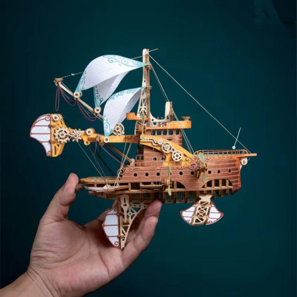 Assembly Fantastic Spaceship Model Miniature Model Ship Building Block Kits Children Kids Girls
