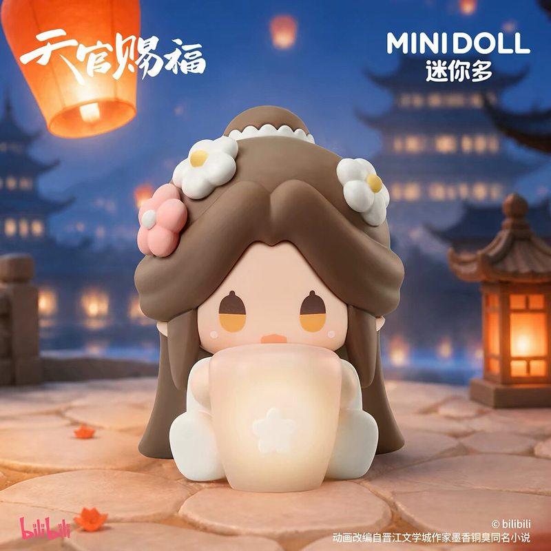 Мини-кукла Небесный Покровитель Благословение Blind Box Светящаяся Мягкая Резина Сидящая Фигурка Коллекционная Настольный Декор Подарок на День Рождения
