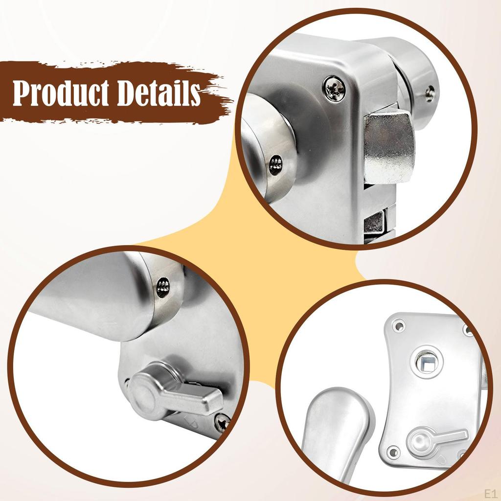 RV Toilet Door Lock Bathroom Metal Furniture Hardware Easy Installation Latch Level for