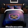 West Ham United Football Design Bed Bedding Set 1 Duvet Cover + 2 Pillowcases Soft Breathable Household Bed Linens