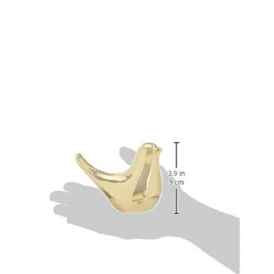 Ceramic Golden Blessing Birds Figurine for Home Decor | Living Room, Bedroom, Office Desk, Cabinets (Pack of 2, Golden)