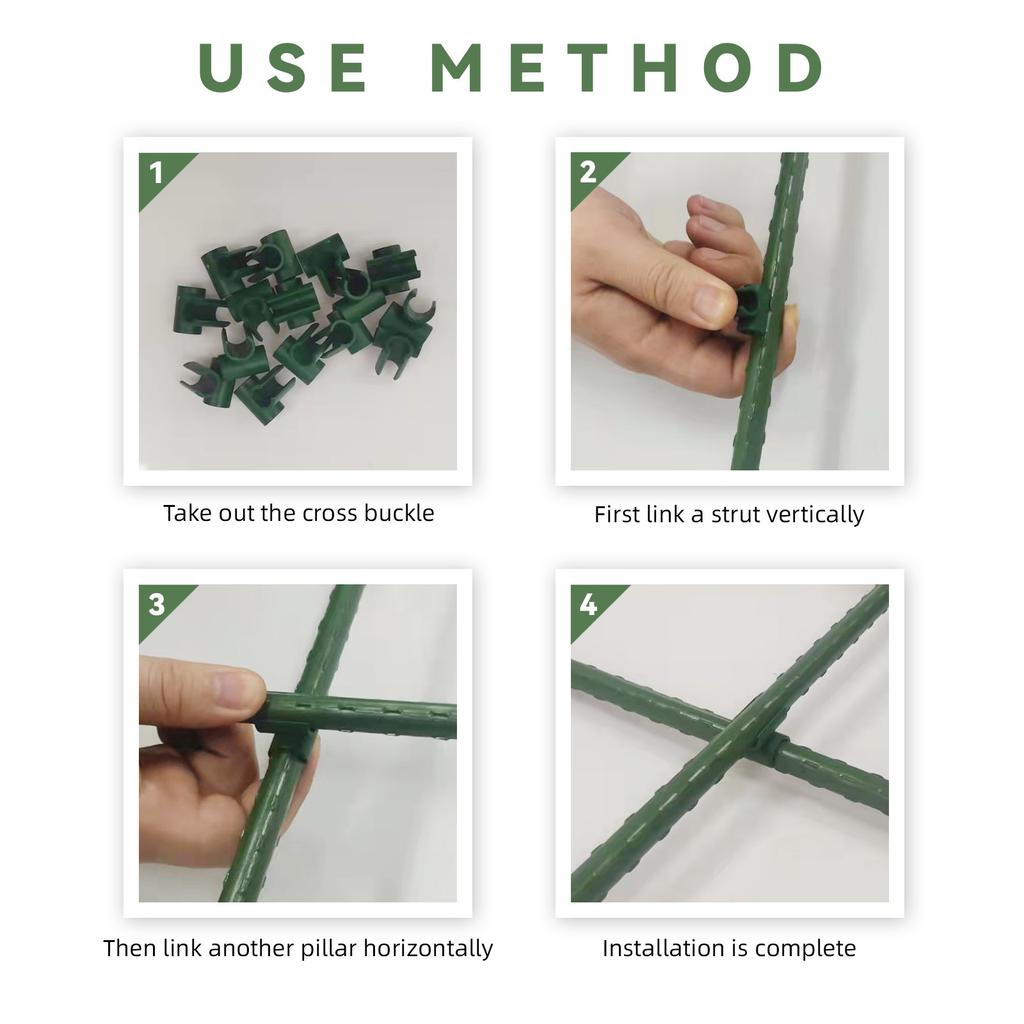 Садовое растение, зеленый пластиковый разъем, цветок, пластиковая пряжка из ротанга, пластиковая крестовая пряжка, 50 шт.