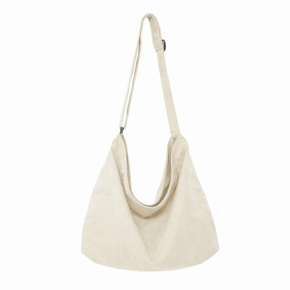 Large Capacity Canvas Crossbody Bag Retro Tote Bag Fashion Messenger Bag Travel