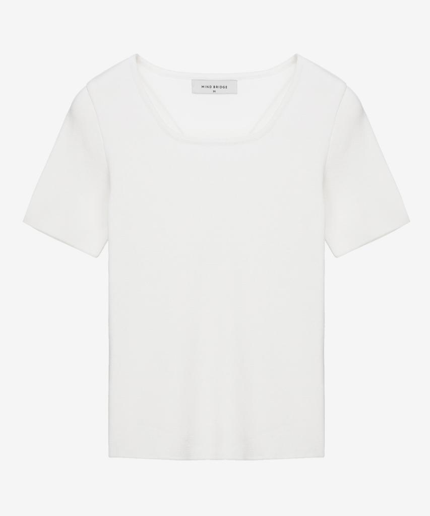 MIND BRIDGE WOMEN [W] Square Neck Slim Fit Knit - 2 Colors Mykt3204