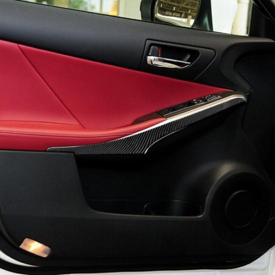 Carbon Fiber Interior Gear Shift Panel Side Trim For Lexus IS250 IS350 2014-18